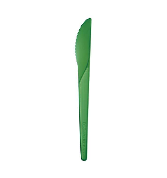 Cornstarch Knife CPLA Compostable Green 17,2 cm (1.000 Units)