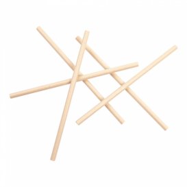 Paper Straw Straight Kraft "Ice Drink" Ø0,8cm 21cm (250 Units)