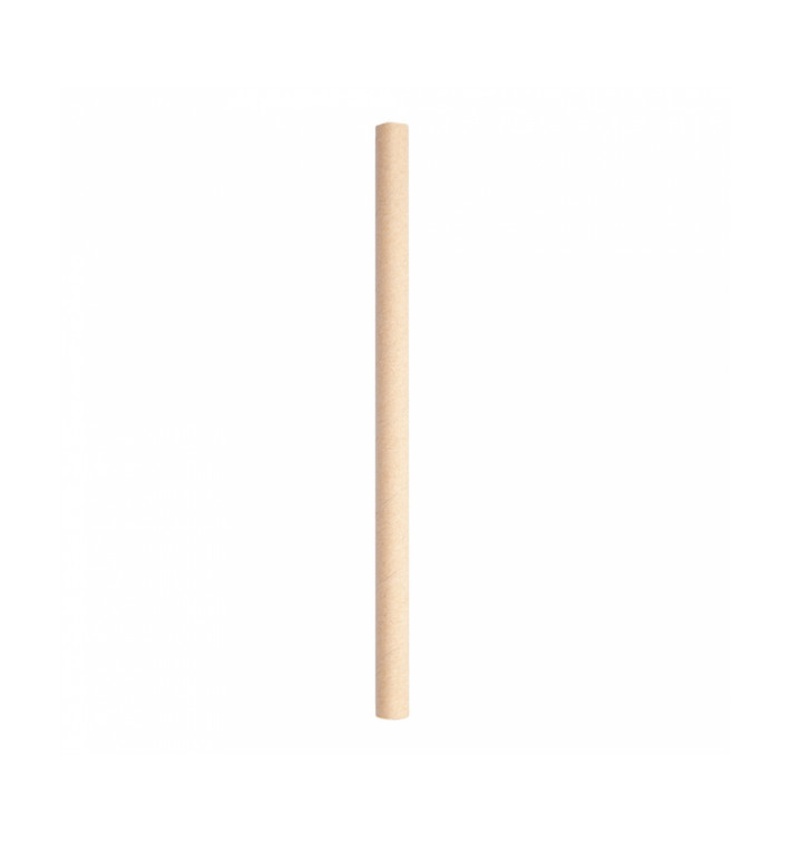 Paper Straw Straight Kraft "Ice drink" Ø0,8cm 14cm (6000 Units)