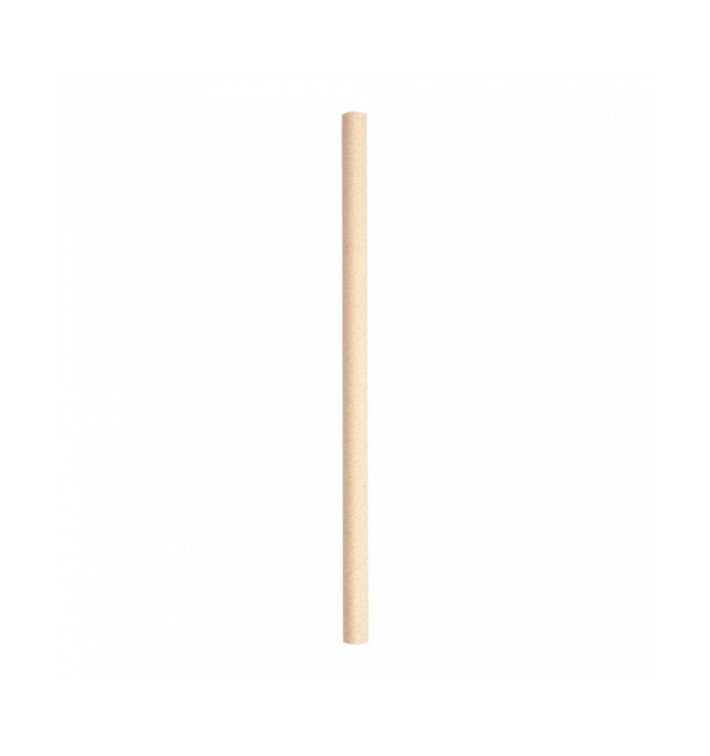 Paper Straw Straight Kraft "Ice Drink" Ø1cm (50 Units) 21cm (50 Units) 