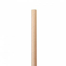 Paper Straw Straight Kraft "Ice drink" Ø1cm 21cm (2400 Units)