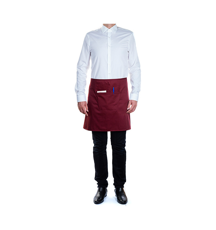 Serving apron pocket Burgundy 75x50cm  (1 Unit) 