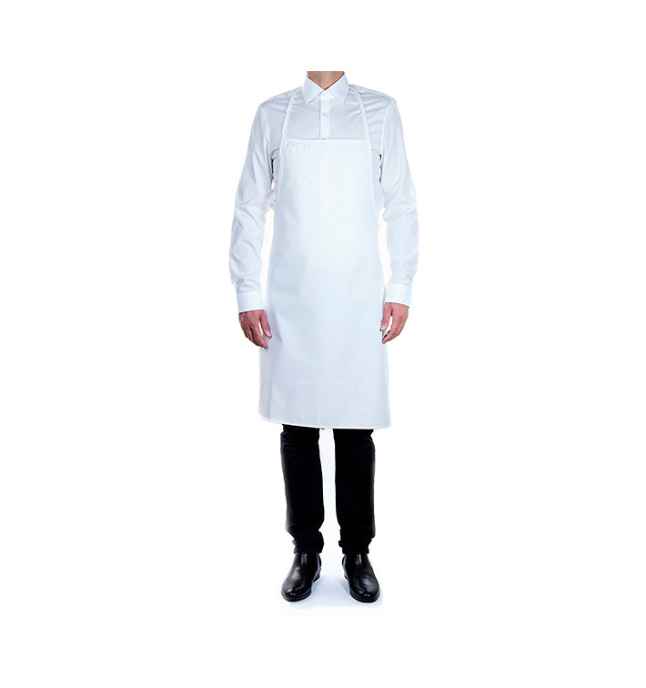 Serving apron Plasticized White 75x90cm (1 Unit) 