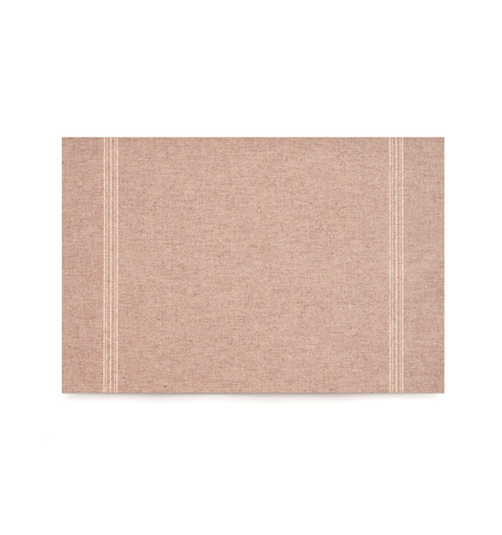 Recycled Cotton Placemat "Day Drap" Brown 32x45cm (12 Units) 