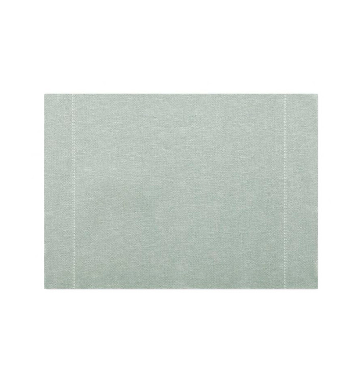 Cotton Placemat "Day Drap" Pearl Gray 32x45cm (12 Units) 