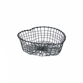 Serving Basket Containers Steel Heart Shape Black 28x27x9cm (1 Unit) 