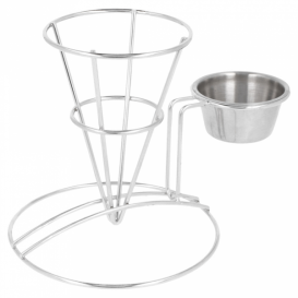 Display Basket Containers Steel with Cup Ø8,3x12,7cm (12 Units)