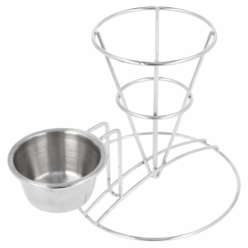 Display Basket Containers Steel with Cup Ø8,3x12,7cm (12 Units)