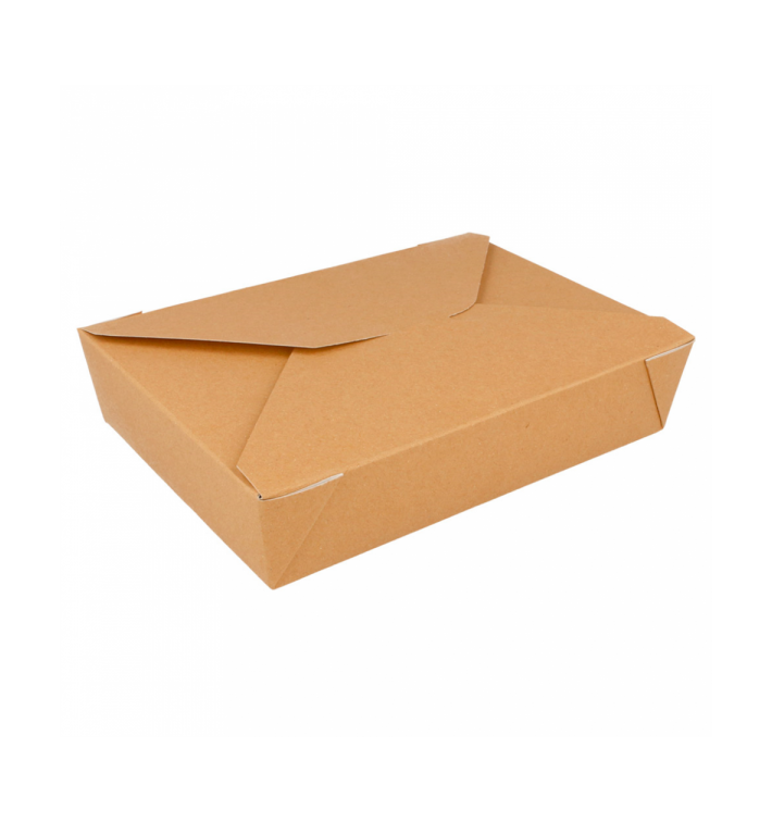 Paper Take-out Container "American" Natural 19,7x14x4,6cm 1470ml (50 Units) 