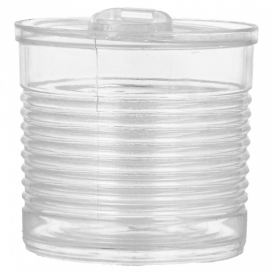 Tasting Plastic Tin Can PS Clear 110ml Ø6x5,7cm (25 Units) 