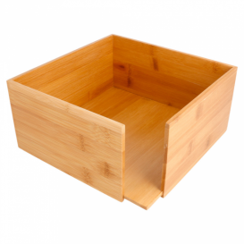 Bamboo Napkin Holder 21x21x10cm (12 Units)