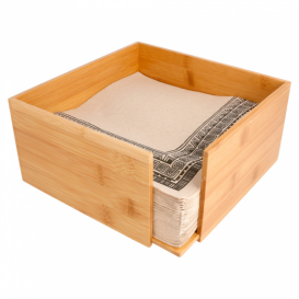 Bamboo Napkin Holder 21x21x10cm (12 Units)