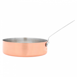 Serving Mini Fry Pan Tray Steel Copper Ø12x3,5cm (1 Unit) 