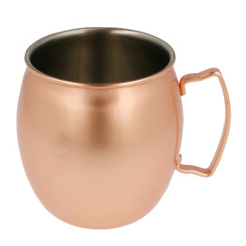 Serving Mini Jar Copper Steel 540ml Ø8,6x10cm (6 Units)