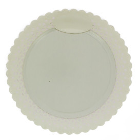 Paper Plate Round Shape Doilie White 38cm (50 Units) 