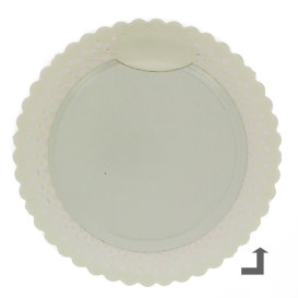 Paper Plate Round Shape Doilie Black 20cm (100 Units)