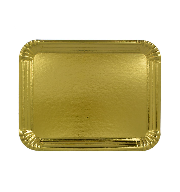 Paper Tray Rectangular shape Gold 16x22 cm (100 Units)  