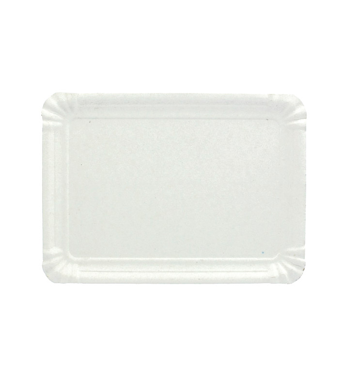 Paper Tray Rectangular shape White 14x21 cm (100 Units)  