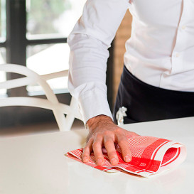 Dishcloth Roll "Roll Drap" Vintage Red 40x64cm P40cm (10 Units)