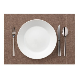 Cotton Placemat "Day Drap" Dark Brown 32x45cm (12 Units) 