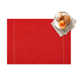 Cotton Placemat "Day Drap" Red 32x45cm (72 Units)