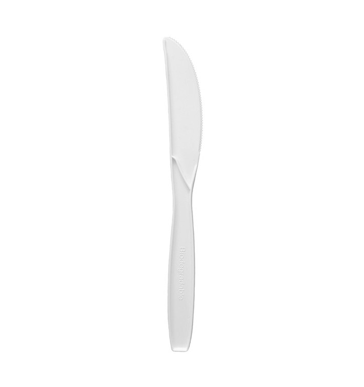 Cornstarch Knife White 18cm (1500 Uds)