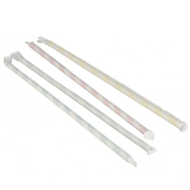 Paper Straw Flexible Pack Wrapped Ø0,6cm 23cm (6000 Units)