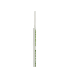 Plastic Straw Flexible PLA Wrapped White Ø0,5cm 21cm (7500 Units)