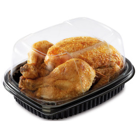 Plastic Container PP Rectangular Shape 800ml 21,5x17x4cm (40 Units) 