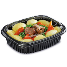 Plastic Container PP Rectangular Shape 1000ml 21,5x17x5cm (40 Units) 