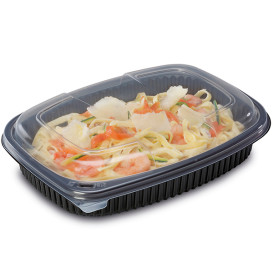 Plastic Container PP Rectangular Shape 1050ml 25,5x18,9x4,5cm (40 Units) 