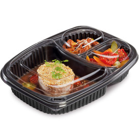 Plastic Container PP Rectangular Shape 3C 1250ml 25,5x18,9x4,5cm (40 Units) 