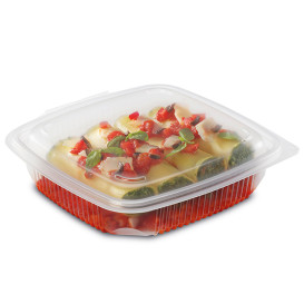 Plastic Container Microwave PP Transparente 1200ml 19,0x18,5cm (50 Units) 