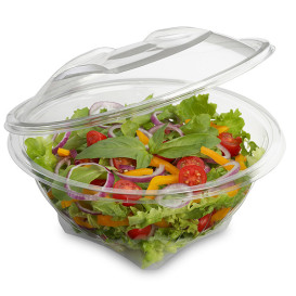 Plastic Salad Bowl APET Round shape Transparente 600ml Ø17,5cm (46 Units)