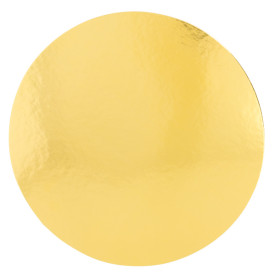 Paper Cake Circle Gold and White 18cm (100 Units)  