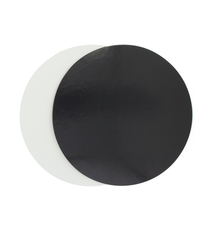 Paper Cake Circle Black and White 23cm (200 Units)