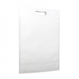 Non-Woven Bag with Die-cut Handles White 30+10x40cm (200 Units)