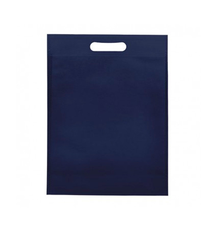 Non-Woven Bag with Die-cut Handles Navy Blu 30+10x40cm (200 Units)