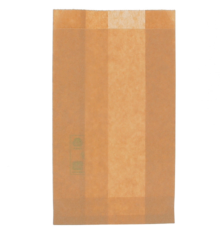 Paper Burger Bag Grease-Proof Burger Design Kraft 12+6x20cm (1000 Units)