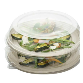 Plastic Lid for Sugarcane Plate Clear 26x5cm (126 Units)