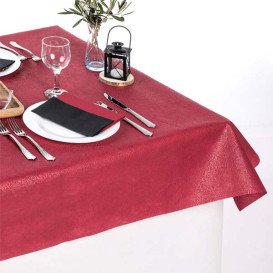 Non-Woven PLUS Tablecloth Burgundy 120x120cm (150 Units) 