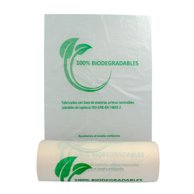 Roll of plastic bags 100% Biodegradable 22x37cm (3000 Units)