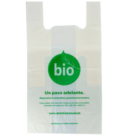 Plastic T-Shirt Bag 100% Biodegradable 55x60cm (500 Units)