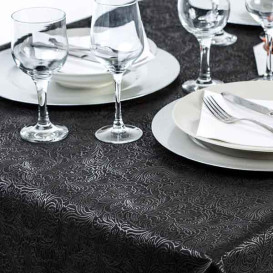 Non-Woven PLUS Tablecloth Black 100x100cm (150 Units) 