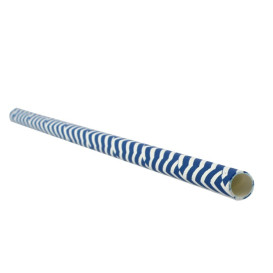 Paper Straw Straight Blue and White Ø0,6cm 20cm (100 Units) 