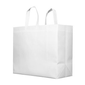 Non-Woven PREMIUM Bag with Short Handles White 45+12x40cm (25 Units)