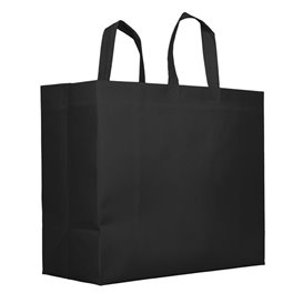 Non-Woven PREMIUM Bag with Short Handles Black 45+12x40cm (100 Units)