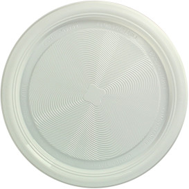 Plastic Plate PLA Flat White Ø17 cm (25 Units) 