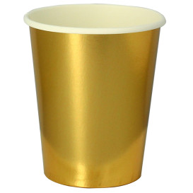 Paper Cup Gold 9Oz/240ml "Party" (10 Units)