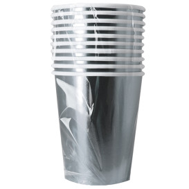 Paper Cup Silver 9Oz/240ml "Party" (300 Units)